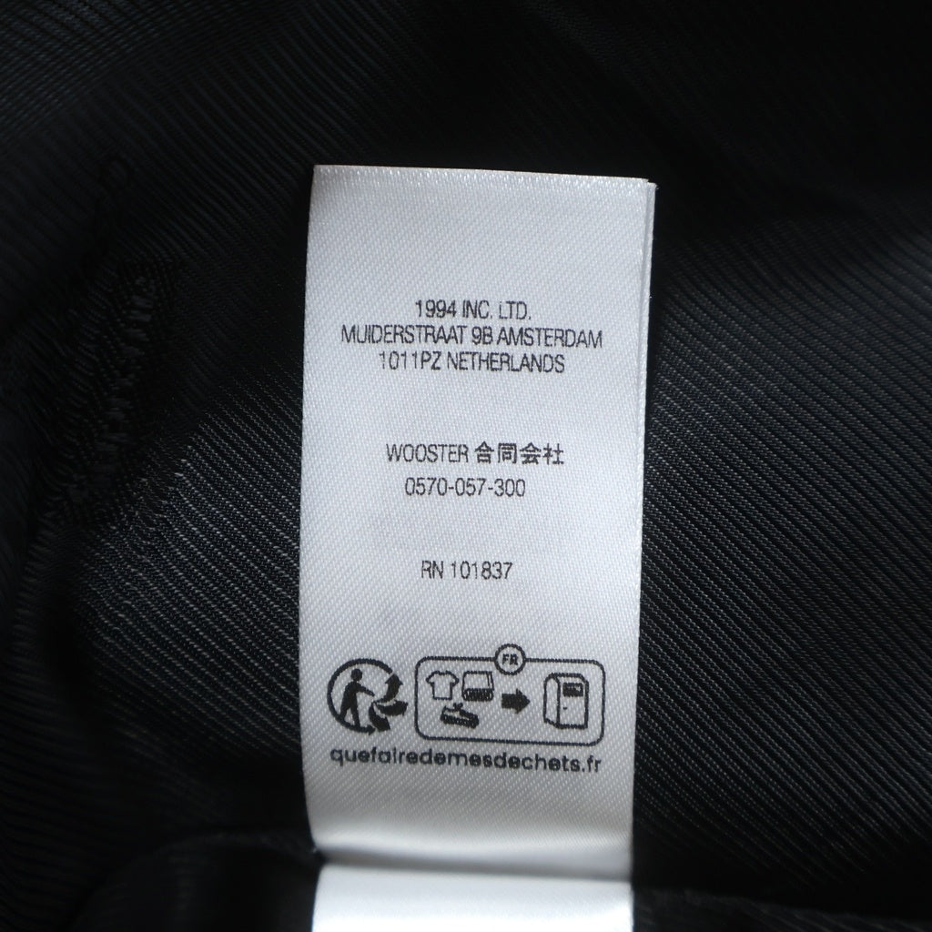 SUPREME(シュプリーム) ×Yohji Yamamoto 25AW Leather Jacket ヨウジヤマモト プリントジップアップレザージャケット ライダースシングルジャケット ブラック
