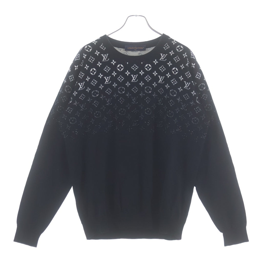 LOUIS VUITTON(ルイヴィトン) 24SS グラディエントモノグラム クルーネックニット グラデーションニット ブラック RM241Q USO HQN42W