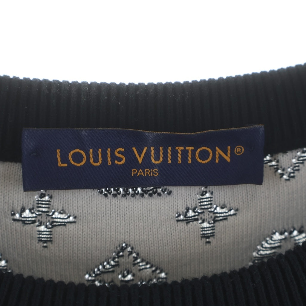 LOUIS VUITTON(ルイヴィトン) 24SS グラディエントモノグラム クルーネックニット グラデーションニット ブラック RM241Q USO HQN42W