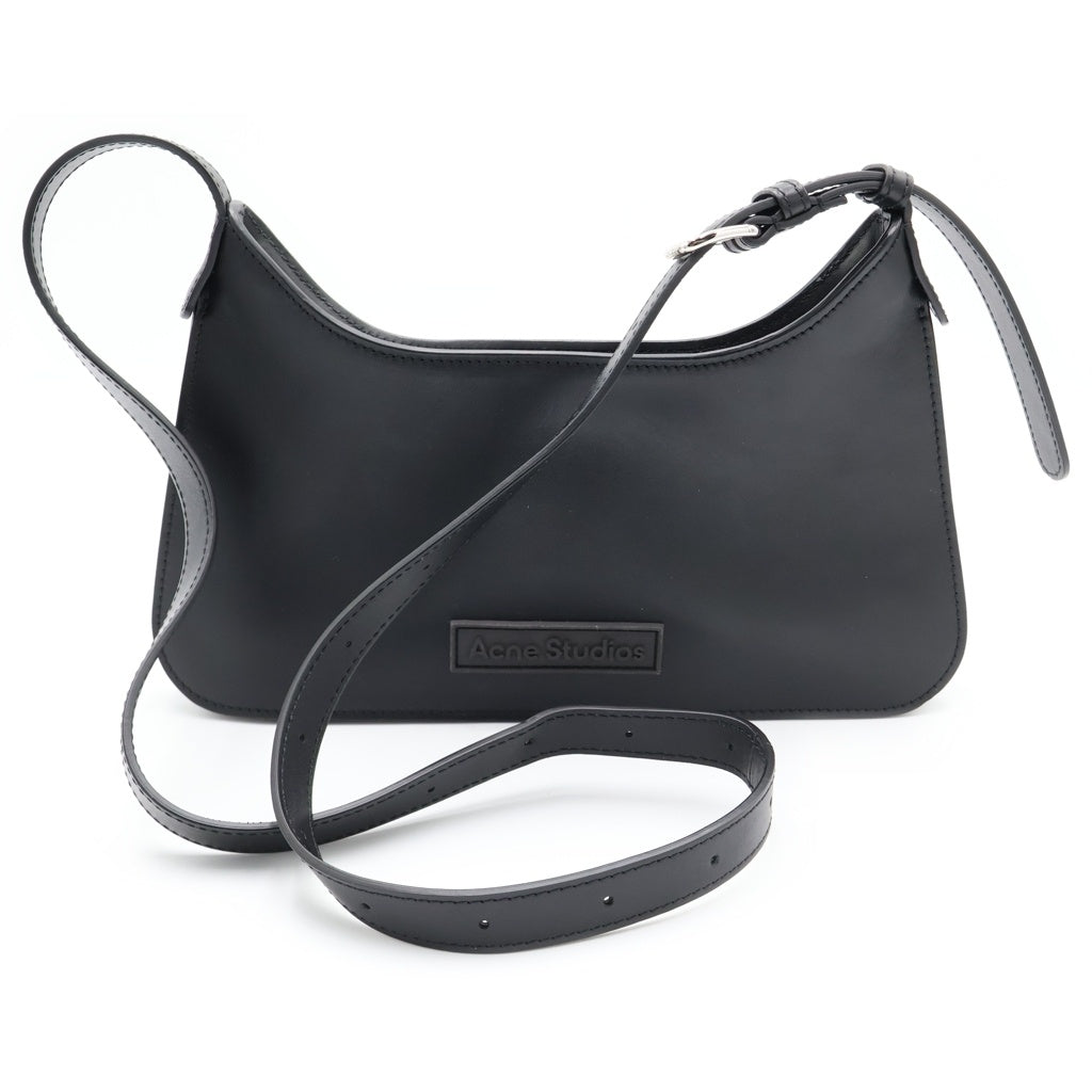 Acne Studios(アクネ ストゥディオズ) PLATT MINI R プラットミニ レザーショルダーバック ブラック レディース