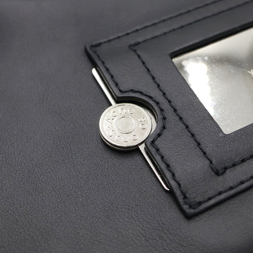 Acne Studios(アクネ ストゥディオズ) PLATT MINI R プラットミニ レザーショルダーバック ブラック レディース