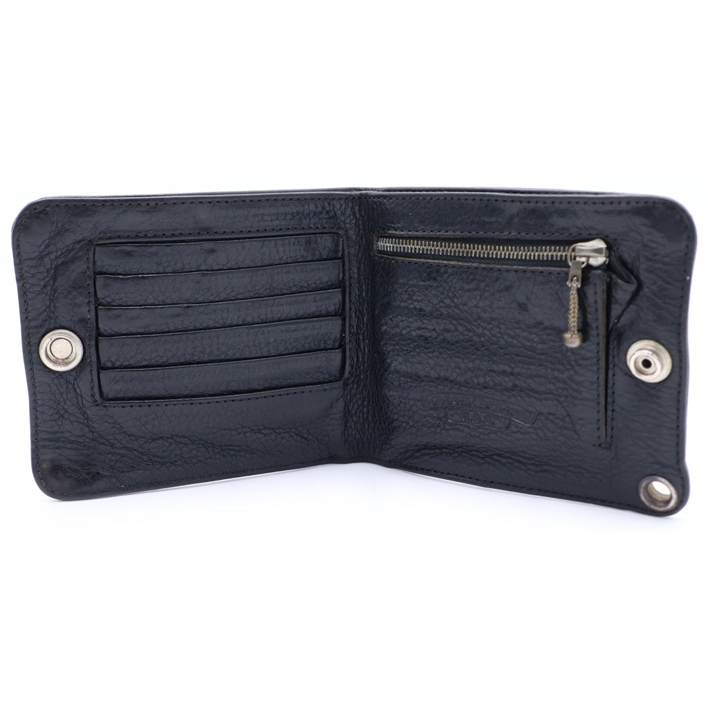 CHROME HEARTS(クロムハーツ) 1SNAP 1スナップ クロス ボールボタン レザーウォレット 財布 ブラック BCA361