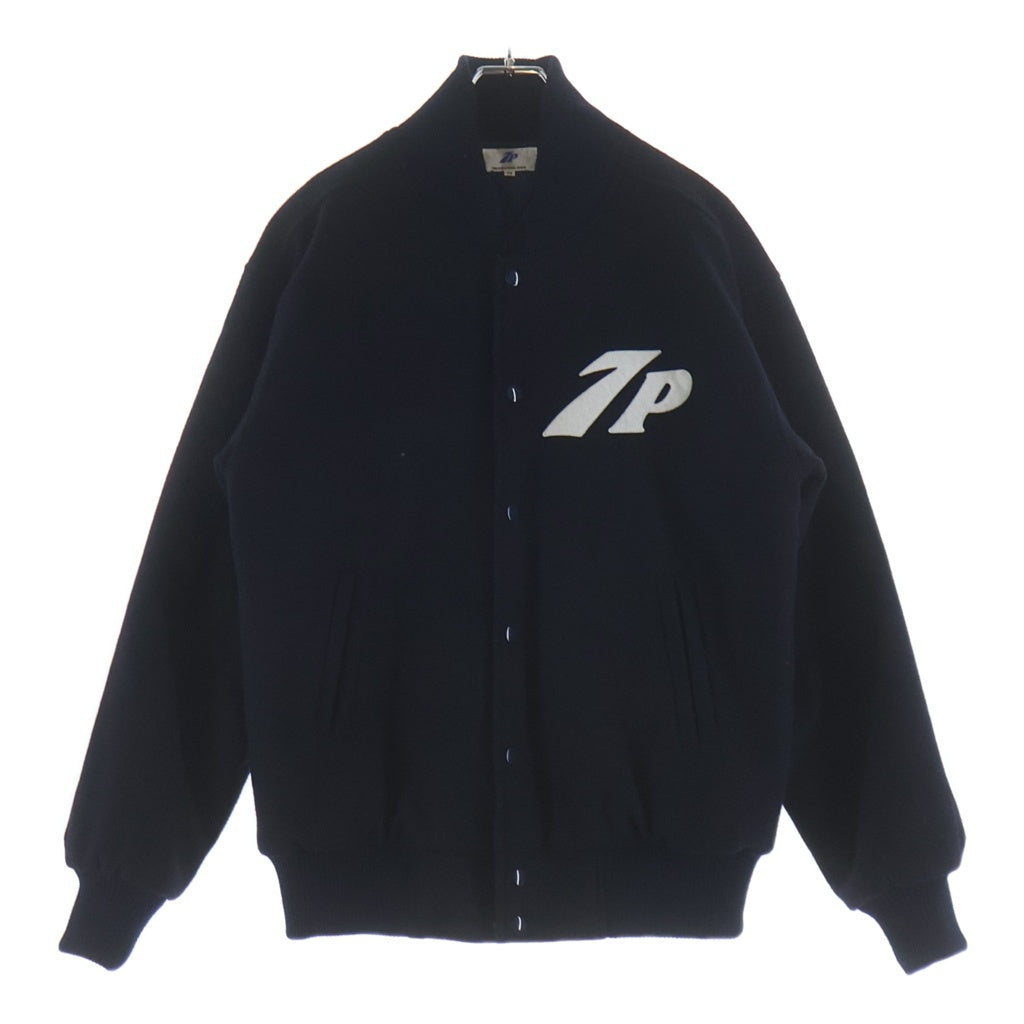NO BRAND(ノーブランド) 90S TRANSPORT VARSITY JACKET ボタンアップ ヴァーシティー ジャケット ネイビー
