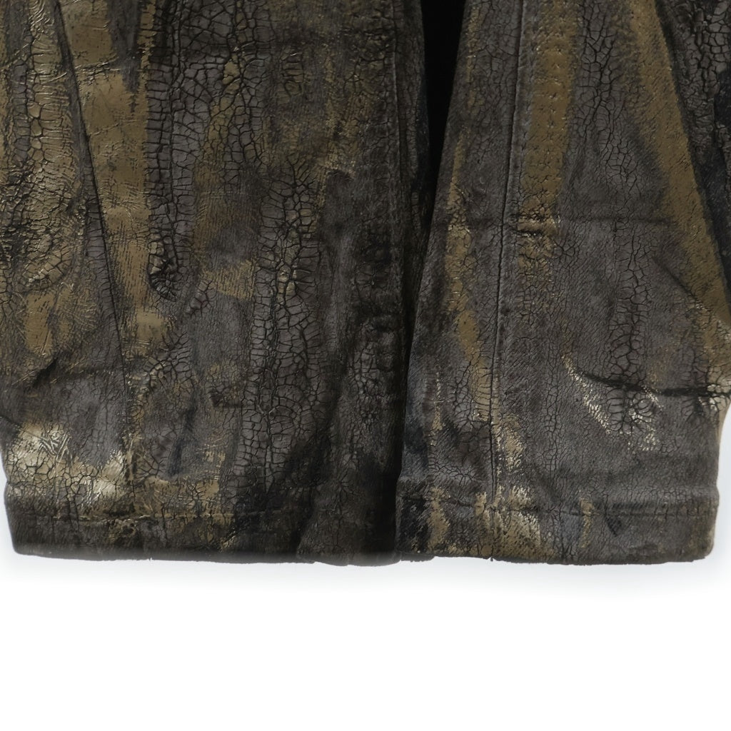 Rick Owens(リックオウエンス) 25SS Hollywood Bolan Banana ボランバナナ コーティングデニムパンツ ゴールド RR01E5343-SGMC