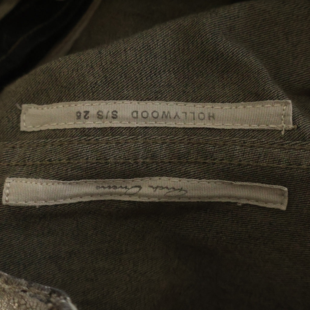 Rick Owens(リックオウエンス) 25SS Hollywood Bolan Banana ボランバナナ コーティングデニムパンツ ゴールド RR01E5343-SGMC