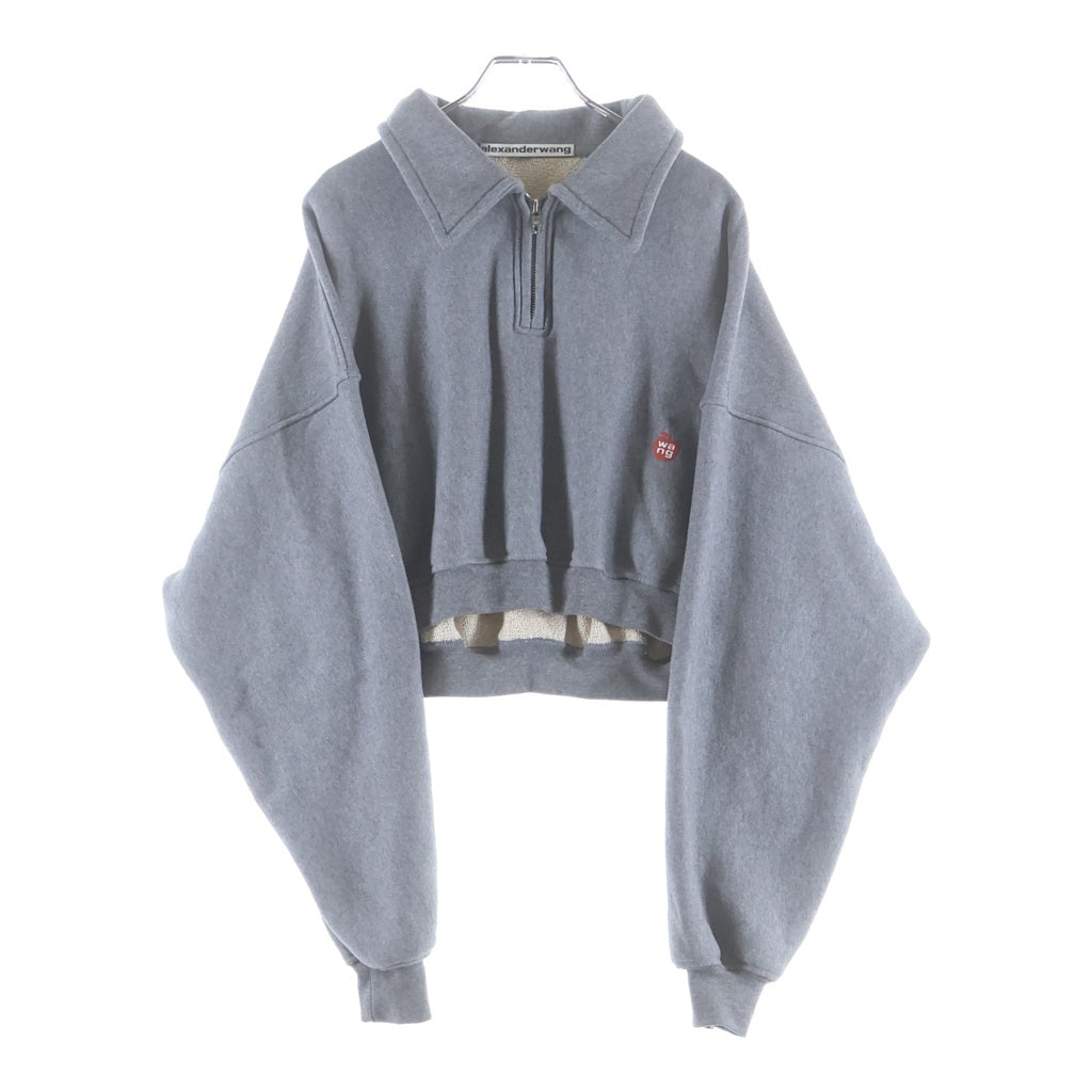 ALEXANDER WANG(アレキサンダーワン) Shrunken Half Zip Sweatshirt 