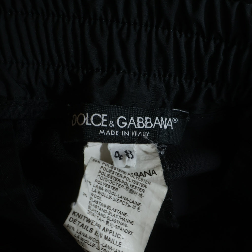 DOLCE & GABBANA(ドルチェアンドガッバーナ) ジップフライ ベルトループ付き ジョガーパンツ ブラック GW19ET/FURIR