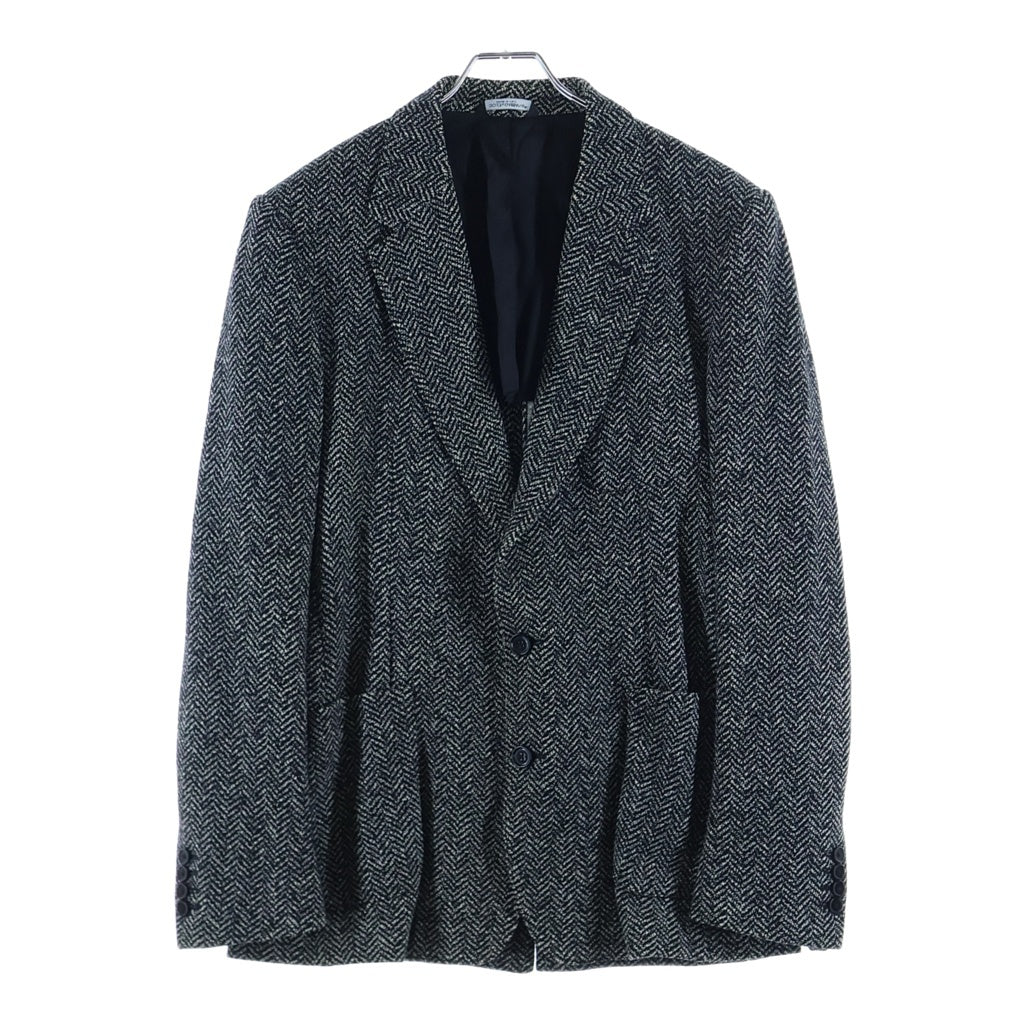 DOLCE & GABBANA(ドルチェアンドガッバーナ) 2Bウール総柄テーラードジャケット ブラック/ホワイト G2OW7T/FC7AR