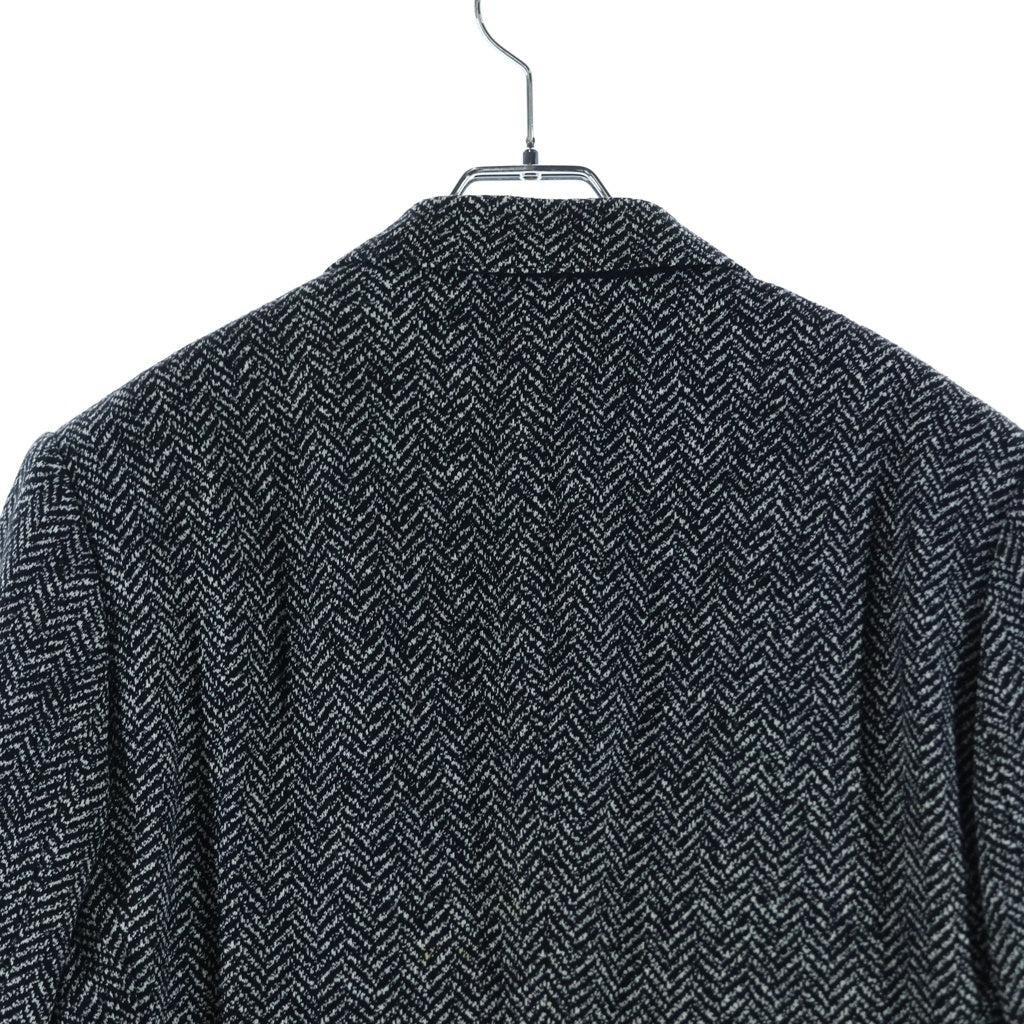 DOLCE & GABBANA(ドルチェアンドガッバーナ) 2Bウール総柄テーラードジャケット ブラック/ホワイト G2OW7T/FC7AR