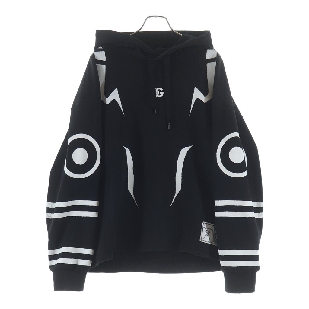 DOLCE & GABBANA(ドルチェアンドガッバーナ) ×呪術廻戦 フロントロゴモチーフ プルオーバースウェットパーカー ブラック I9AGIZ/HU7H9