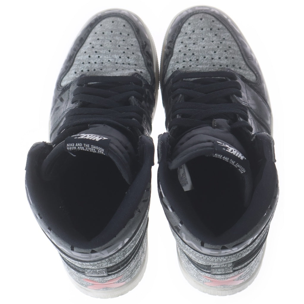 NIKE(ナイキ) AIR JORDAN 1 RETRO HIGH OG REBELLIONAIRE エアジョーダン1 レベリオネア ハイカットスニーカー ブラック/グレー US9.5/27.5cm 555088-036