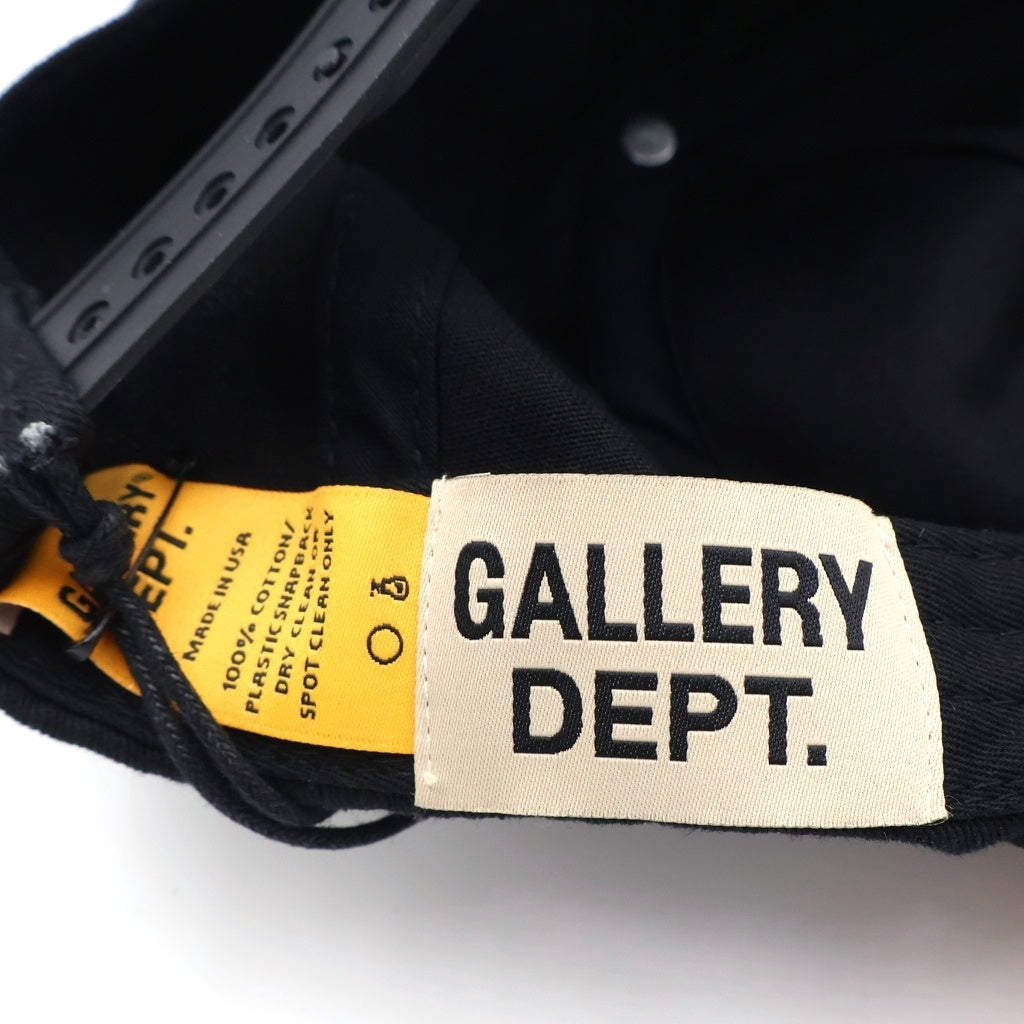 GALLERY DEPT.(ギャラリーデプト) 24AW Collector Cap 刺繍デザイン コレクターキャップ 帽子 ブラック/イエロー
