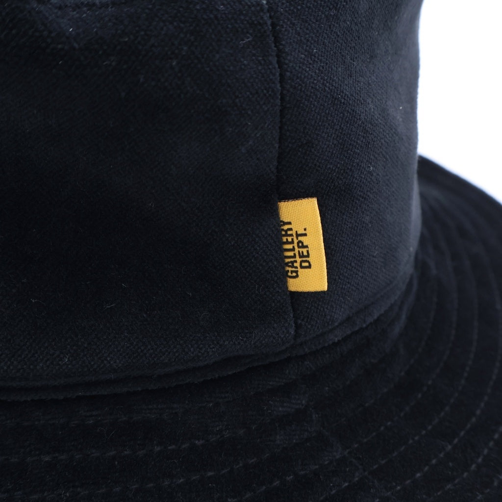 GALLERY DEPT.(ギャラリーデプト) Velvet Bucket Hat ベルベット フラット型 バケットハット 帽子 ブラック