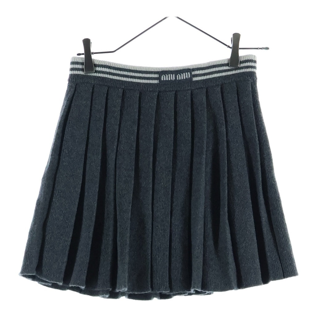 miumiu(ミュウミュウ) 24AW Wool and cashmere skirt ウールプリーツ