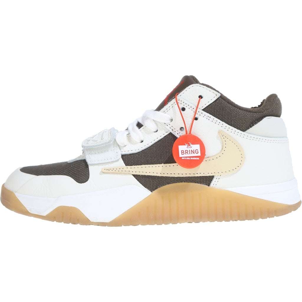 NIKE(ナイキ) ×TRAVIS SCOTT JORDAN JUMPMAN JACK トラヴィススコット ジョーダン ジャンプマン ローカットスニーカー ホワイト/ブラウン US9.5/27.5cm FZ8117‐100