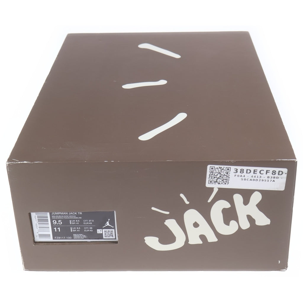 NIKE(ナイキ) ×TRAVIS SCOTT JORDAN JUMPMAN JACK トラヴィススコット ジョーダン ジャンプマン ローカットスニーカー ホワイト/ブラウン US9.5/27.5cm FZ8117‐100