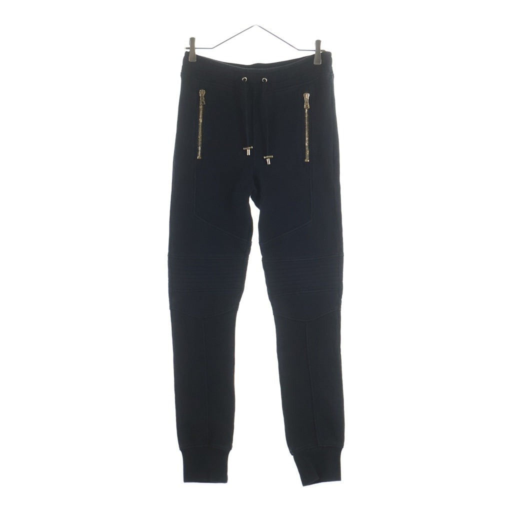 BALMAIN(バルマン) スウェットバイカーロングパンツ ジョガーパンツ ブラック W7H508 1 J928