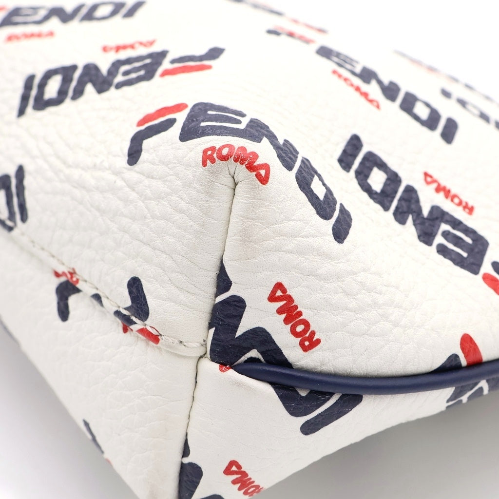 FENDI(フェンディ) ×FILA 19SS ALL logo bag フィラ レザーポーチバック ホワイト