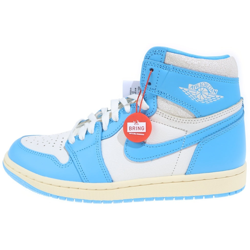 NIKE(ナイキ) AIR JORDAN1 RETRO HIGH OG UNC REIMAGINED エアージョーダン1 レトロ UNC リマジンド レザーハイカットスニーカー ホワイト/ブルー US8.5/26.5cm DZ5485-402