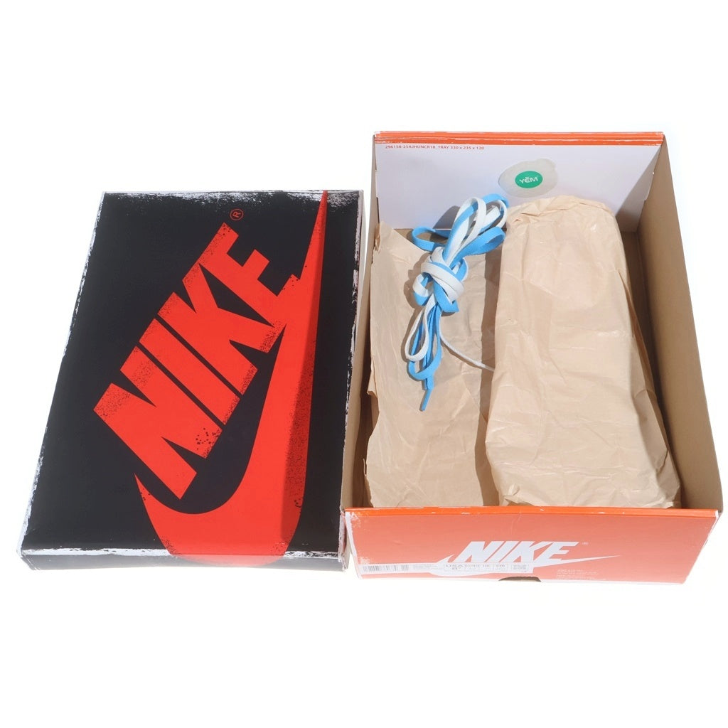 NIKE(ナイキ) AIR JORDAN1 RETRO HIGH OG UNC REIMAGINED エアージョーダン1 レトロ UNC リマジンド レザーハイカットスニーカー ホワイト/ブルー US8.5/26.5cm DZ5485-402