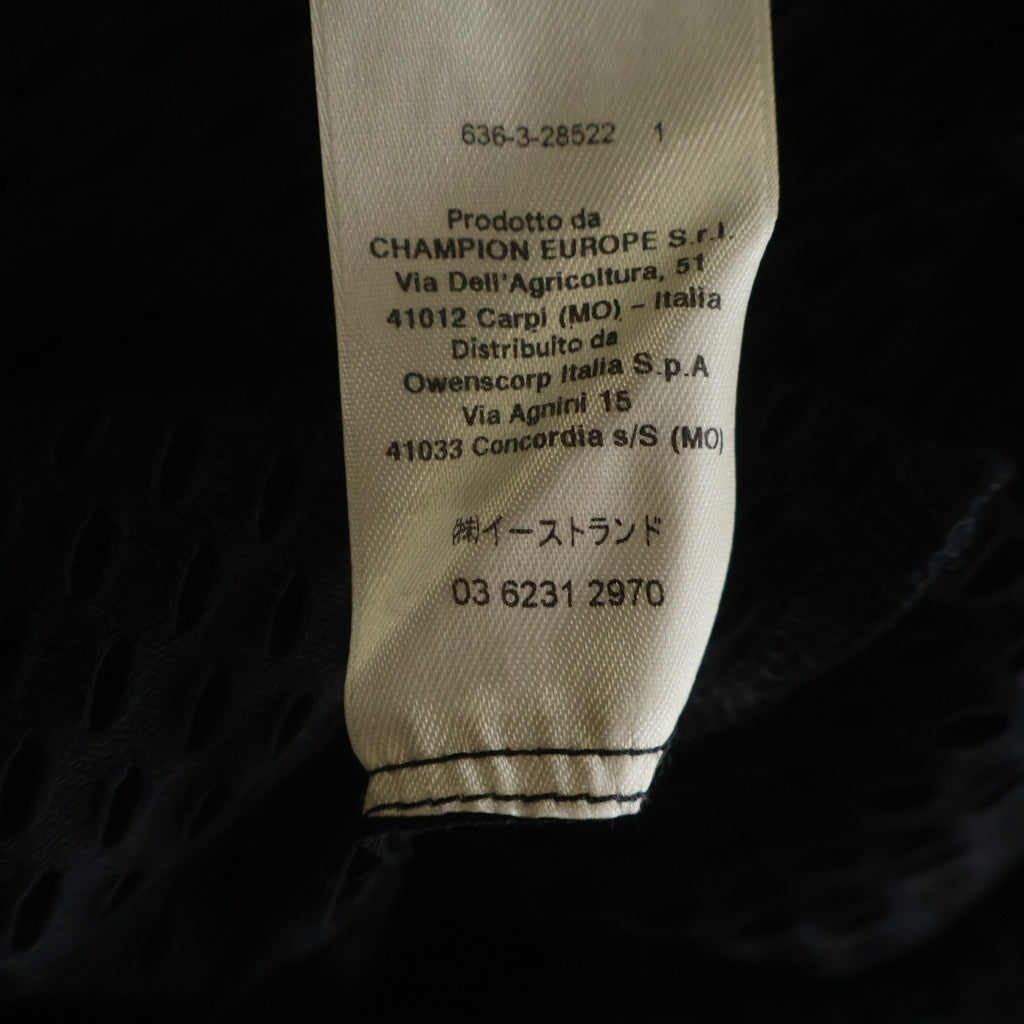 Rick Owens(リックオウエンス) ×Champion JUMBO SWEA メッシュロングスリーブカットソー ロングスリーブTシャツ ブラック CM01E1670-CHONET