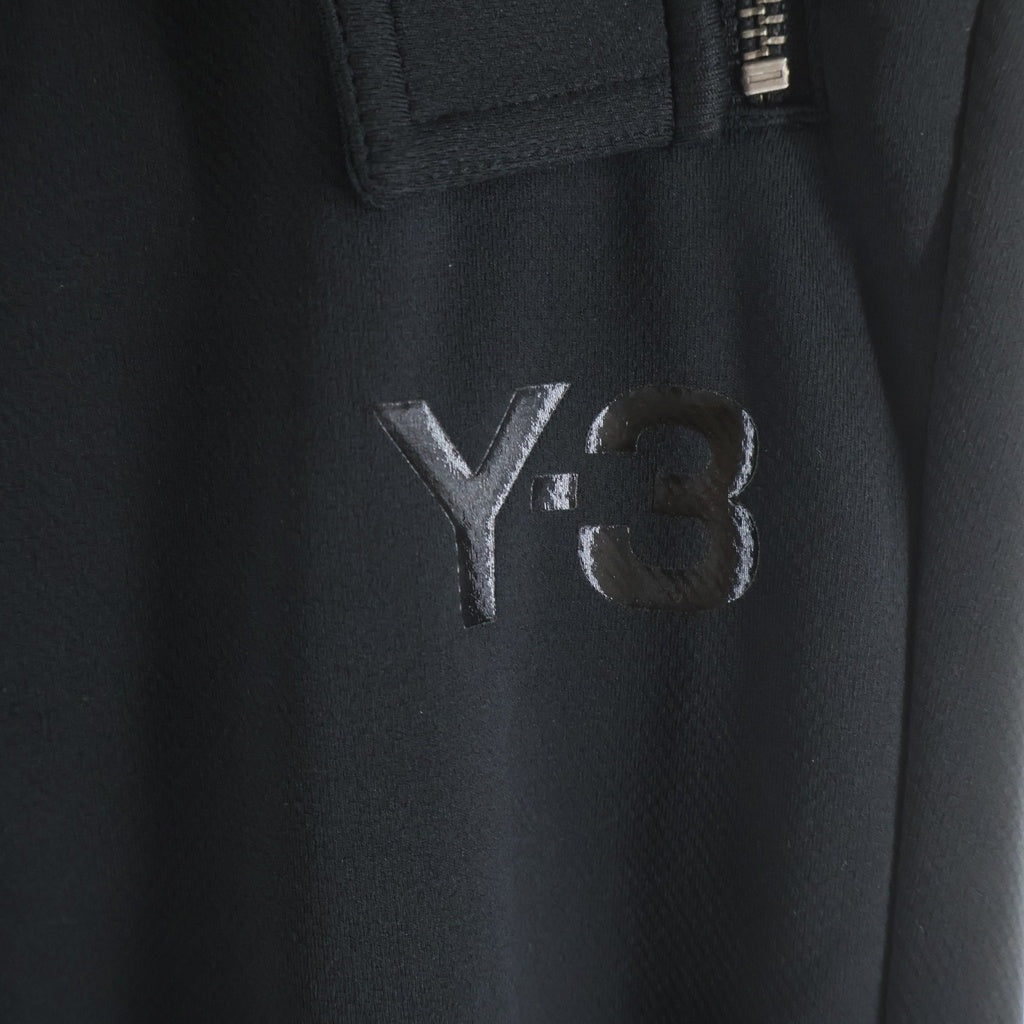 Y-3(ワイスリー) フロントロゴデザイントラックパンツ ジップデザインスウェットパンツ ブラック AN5002