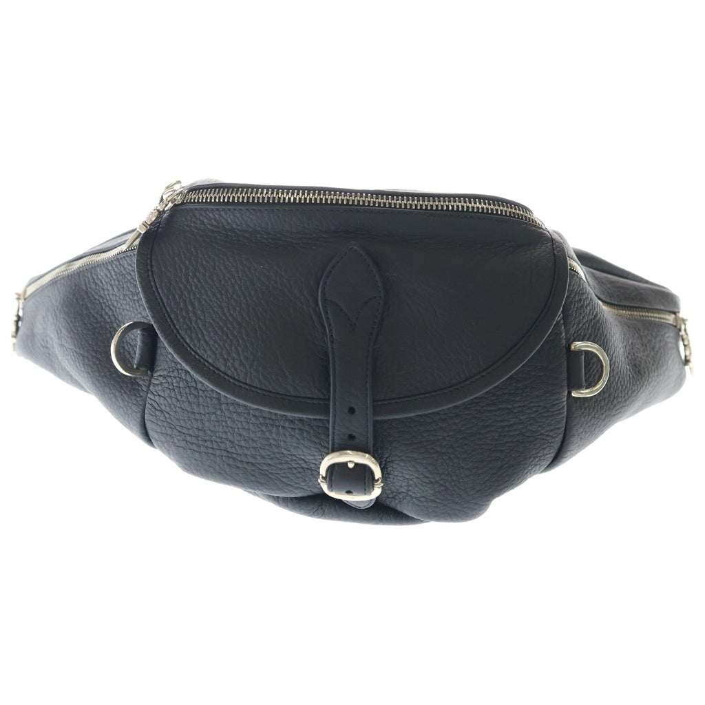 CHROME HEARTS(クロムハーツ) #1 SNAT PACK スナットパック ダガージップ ガンスリンガーベルト レザーウエストバッグ ブラック BCA378 レディース