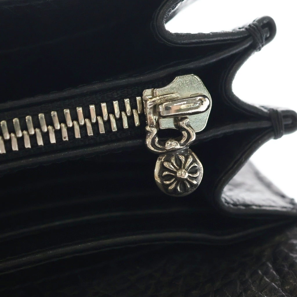 CHROME HEARTS(クロムハーツ) JUDY CROSS BALL ジュディ クロス ボール ボタン レザーウォレット 長財布 ブラック BCA366