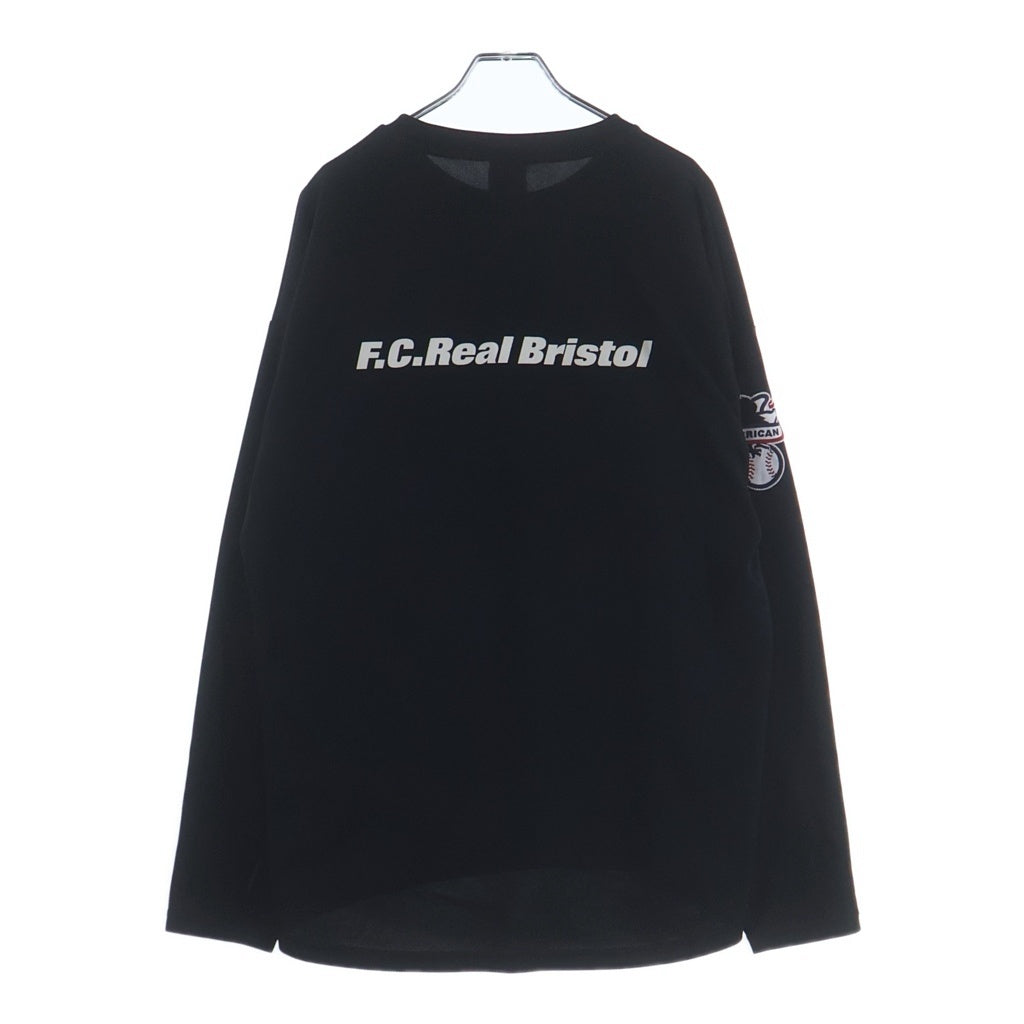 F.C.R.B./F.C.Real Bristol/FCRB(エフシーアールビー/エフシーレアルブリストル) 21AW MLB TOUR L/S PRE MATCH TOP ツアー ロングスリーブチームTシャツ ブラック FCRB-212007