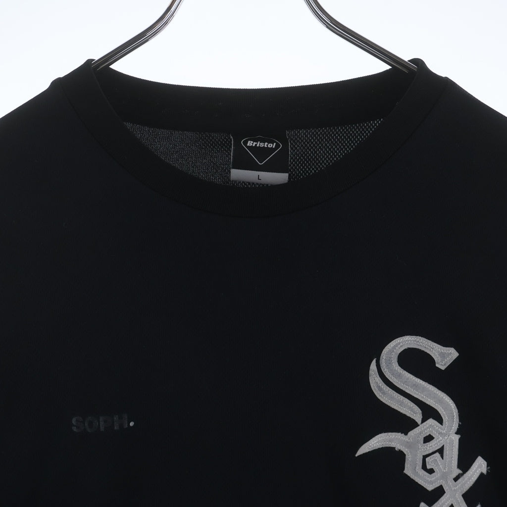 F.C.R.B./F.C.Real Bristol/FCRB(エフシーアールビー/エフシーレアルブリストル) 21AW MLB TOUR L/S PRE MATCH TOP ツアー ロングスリーブチームTシャツ ブラック FCRB-212007