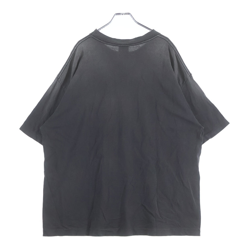 SAINT MICHAEL(セントマイケル) 25SS EGG SS TEE ヴィンテージ加工Tシャツ カットソー ブラック SM-HR6-0000-007