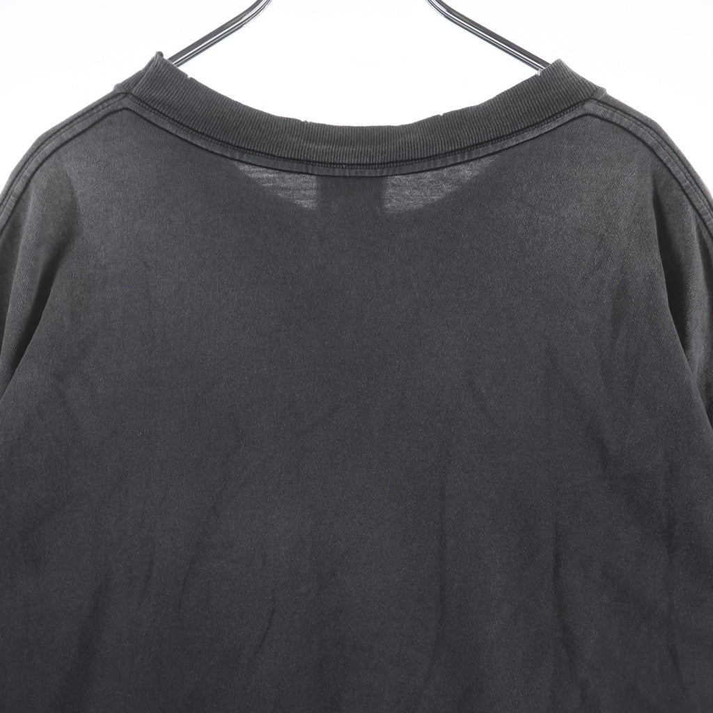 SAINT MICHAEL(セントマイケル) 25SS EGG SS TEE ヴィンテージ加工Tシャツ カットソー ブラック SM-HR6-0000-007