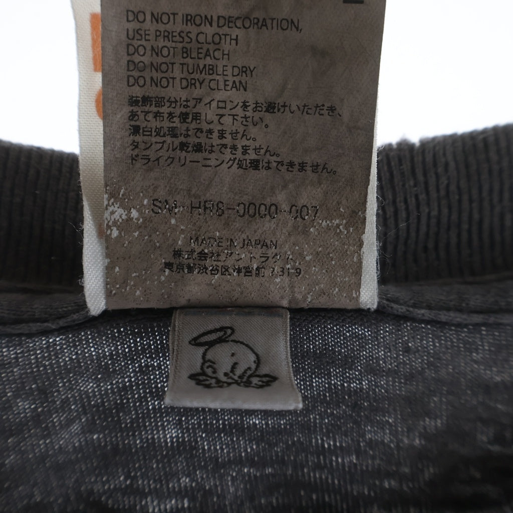 SAINT MICHAEL(セントマイケル) 25SS EGG SS TEE ヴィンテージ加工Tシャツ カットソー ブラック SM-HR6-0000-007