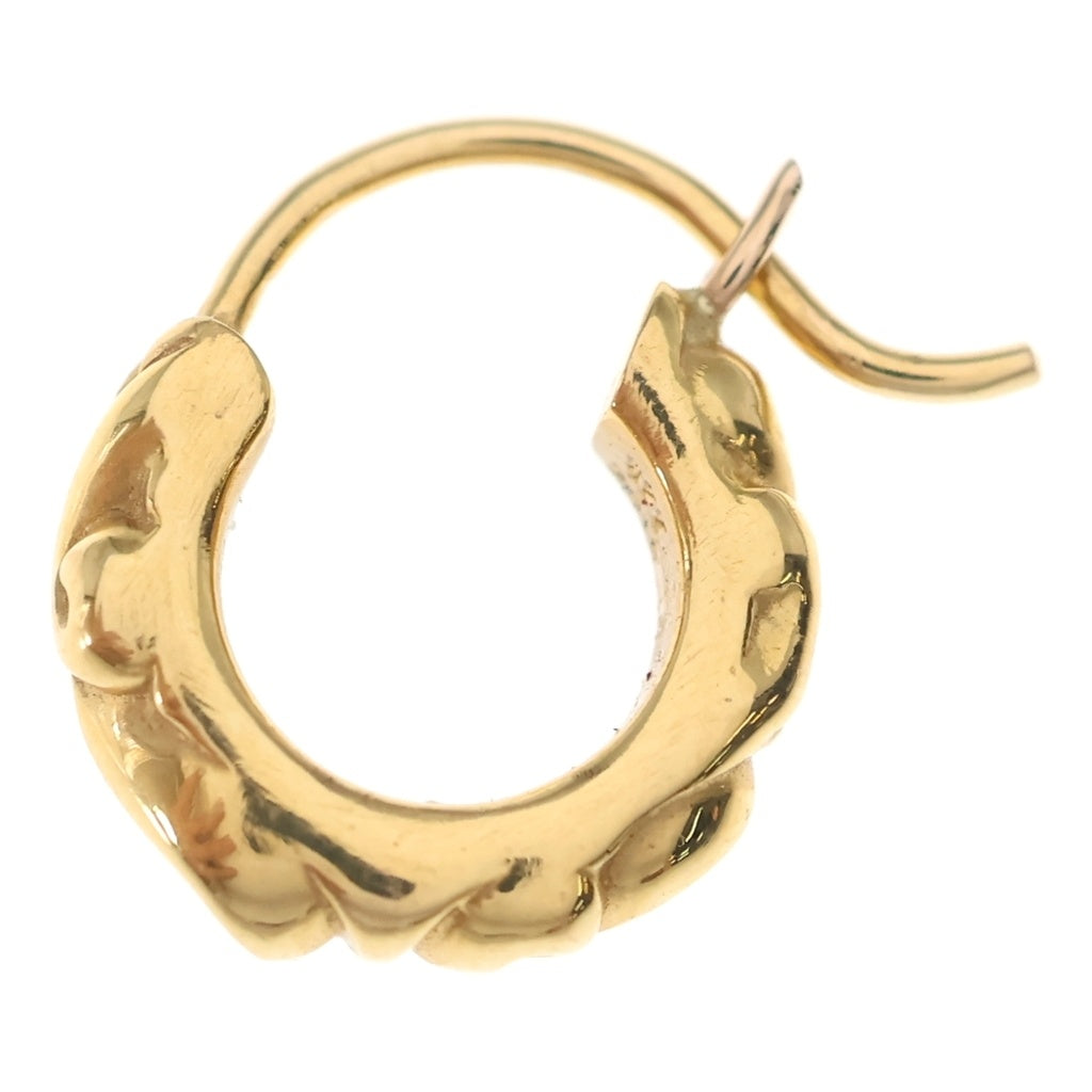 CHROME HEARTS(クロムハーツ) 22K TNY HOOP SCRL タイニースクロールフープピアス ゴールド