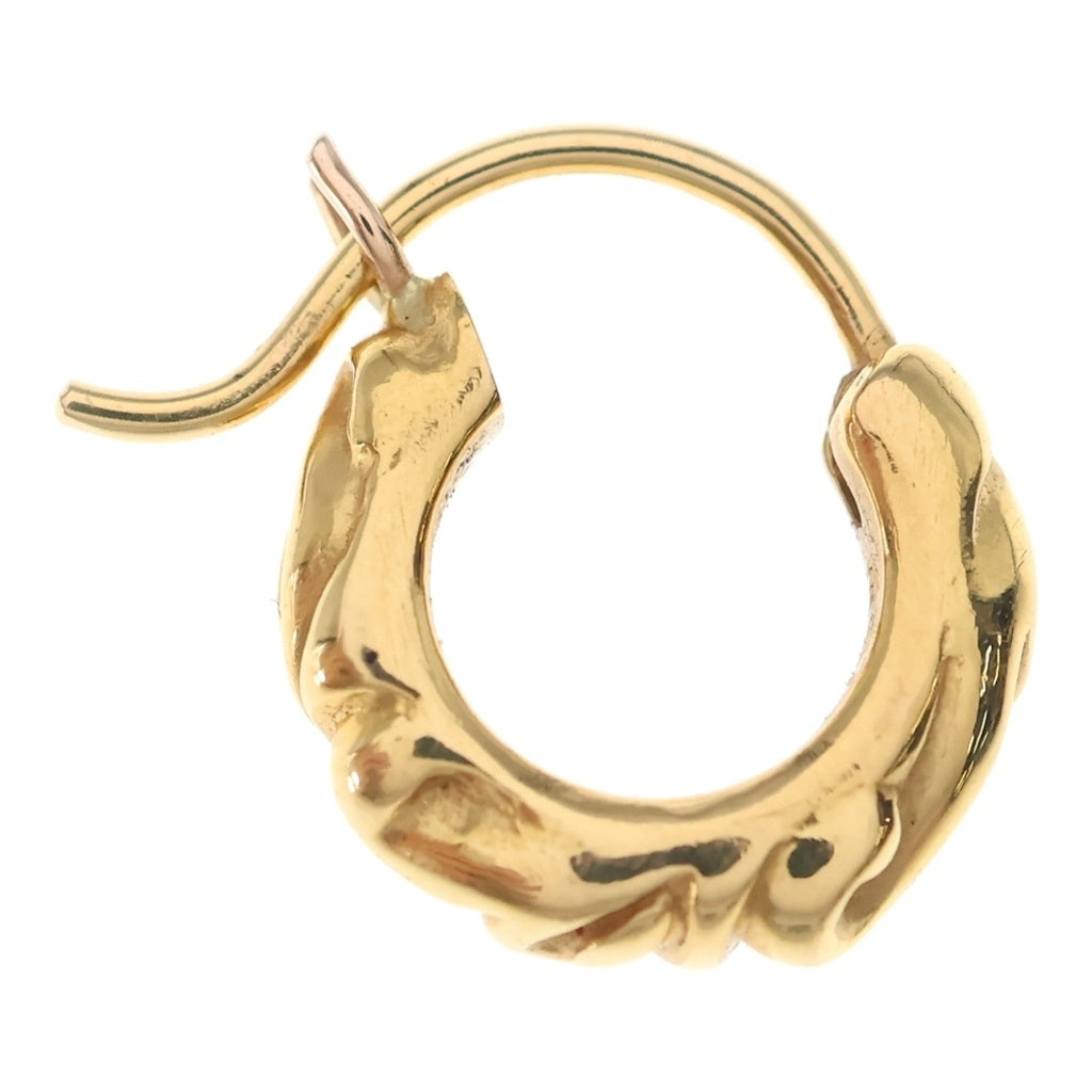 CHROME HEARTS(クロムハーツ) 22K TNY HOOP SCRL タイニースクロールフープピアス ゴールド