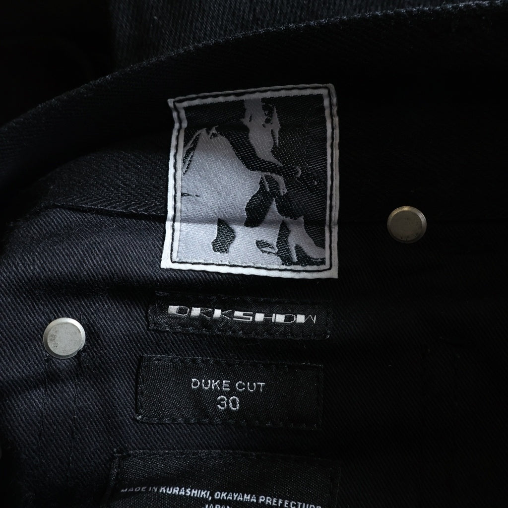 Rick Owens DRKSHDW(リックオウエンス ダークシャドウ) Duke Cut Jeans デュークカット ストレートデニムパンツ ブラック DL02A3399-HBLKJP