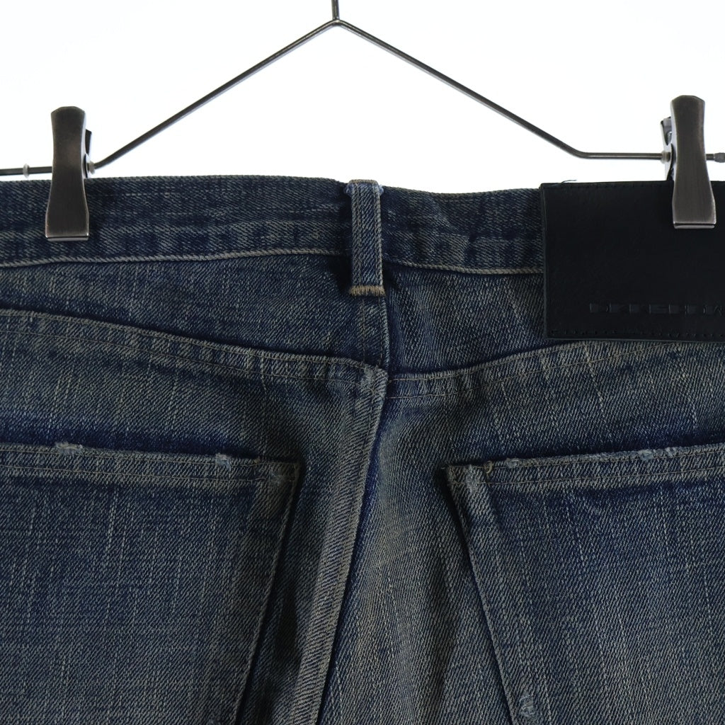 Rick Owens DRKSHDW(リックオウエンス ダークシャドウ) 25AW KURDT IND ヴィンテージ加工 ダメージデニム インディゴ DL02E2399-HVWJP