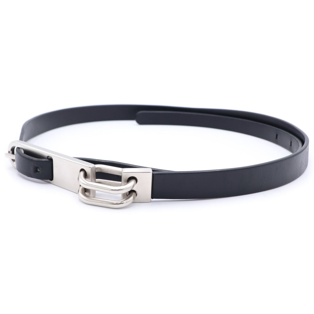 rick owens TONGUE BELT レザー　ベルト Rick Owens(リックオウエンス) TONGUE BELT タンベルト ブラック/シルバー