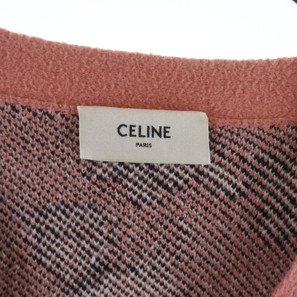 CELINE(セリーヌ) 22SS エイミー・ドリアン ブラッシュドコットンアーティストジャガードカーディガン ピンク 2A94W531Q