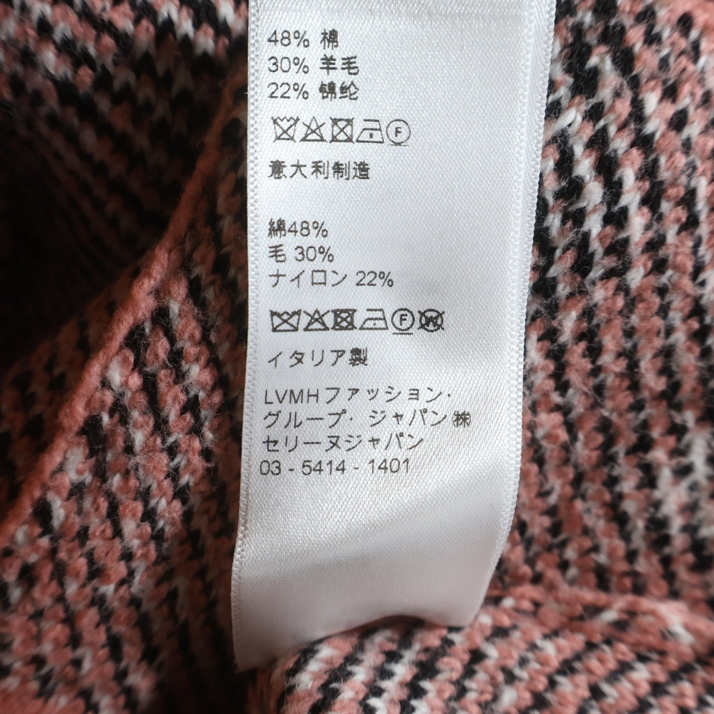 CELINE(セリーヌ) 22SS エイミー・ドリアン ブラッシュドコットンアーティストジャガードカーディガン ピンク 2A94W531Q