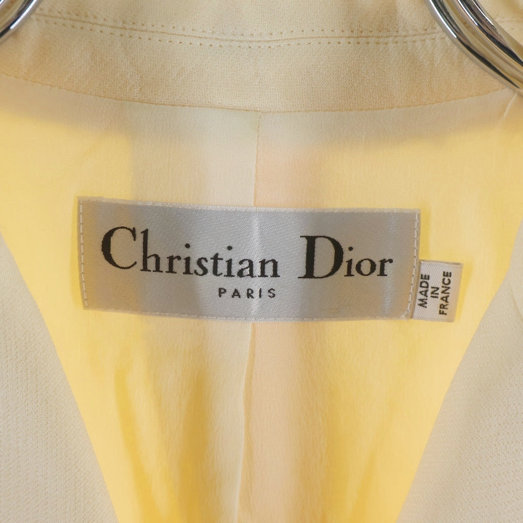 Christian Dior(クリスチャンディオール) ウール シルク ベスト ジレ ワンピース 111D01A1166 アイボリー 34 レディース