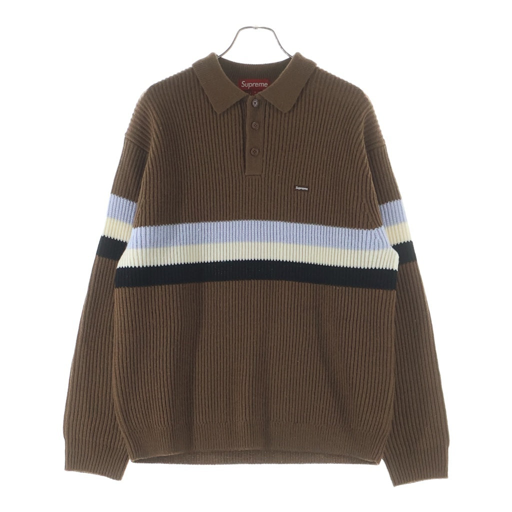 SUPREME(シュプリーム) 23AW Small Box Polo Sweater スモールボックスポロ セーター ブラウン