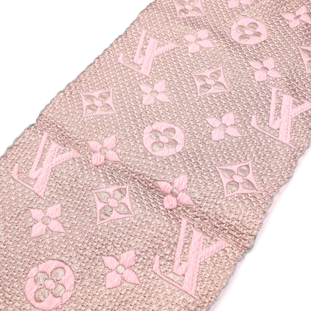 LOUIS VUITTON(ルイヴィトン) モノグラム エシャルプ ロゴマニア シャイン マフラー M70466 ピンク レディース