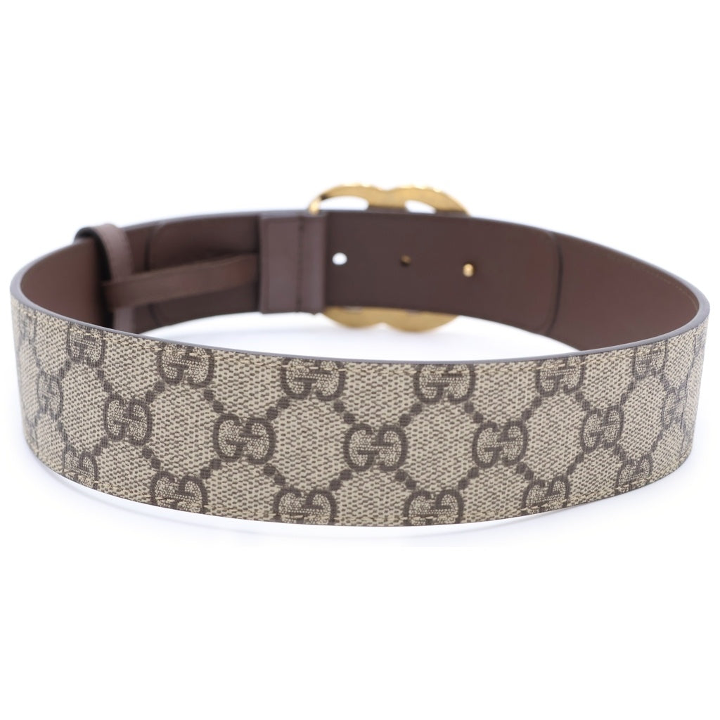 GUCCI(グッチ) Gバックル GGスプリーム レザーベルト ブラウン 400593 レディース