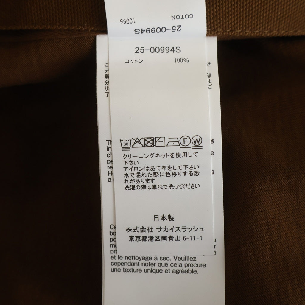 Sacai(サカイ) ×Carhartt フロントロゴ スウェット トレーナー ブラウン 25-00994S