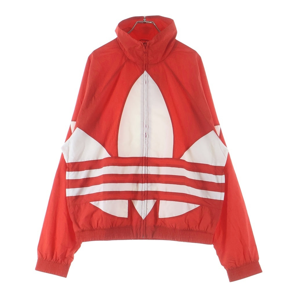 adidas(アディダス) BIG TREFOIL LOGO ビックトレフォイルロゴ ジップアップ ナイロンジャケット レッド FM9891