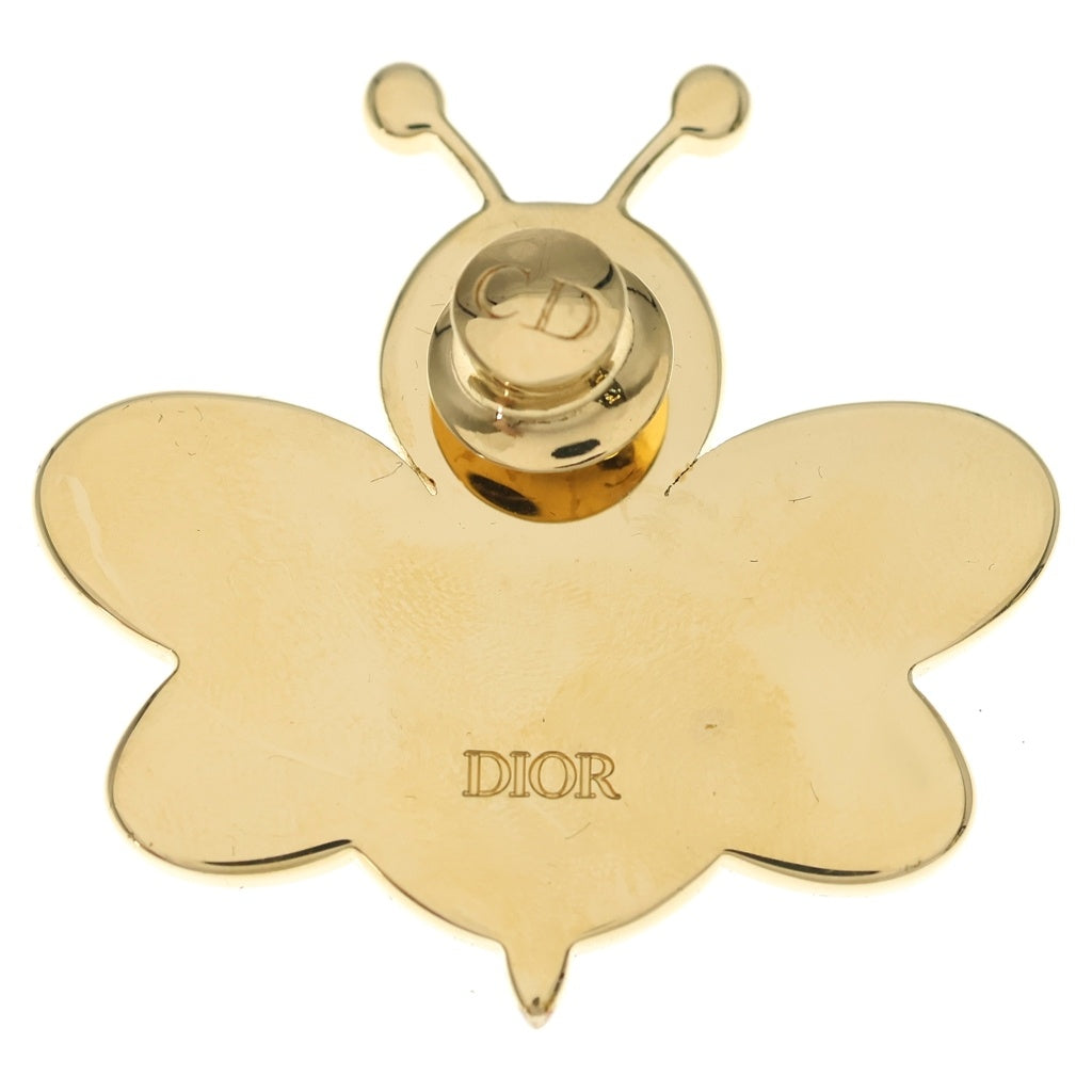 DIOR(ディオール) x Kaws Bee Pin Yellow ラインストーン ブローチ ピン ゴールド レディース