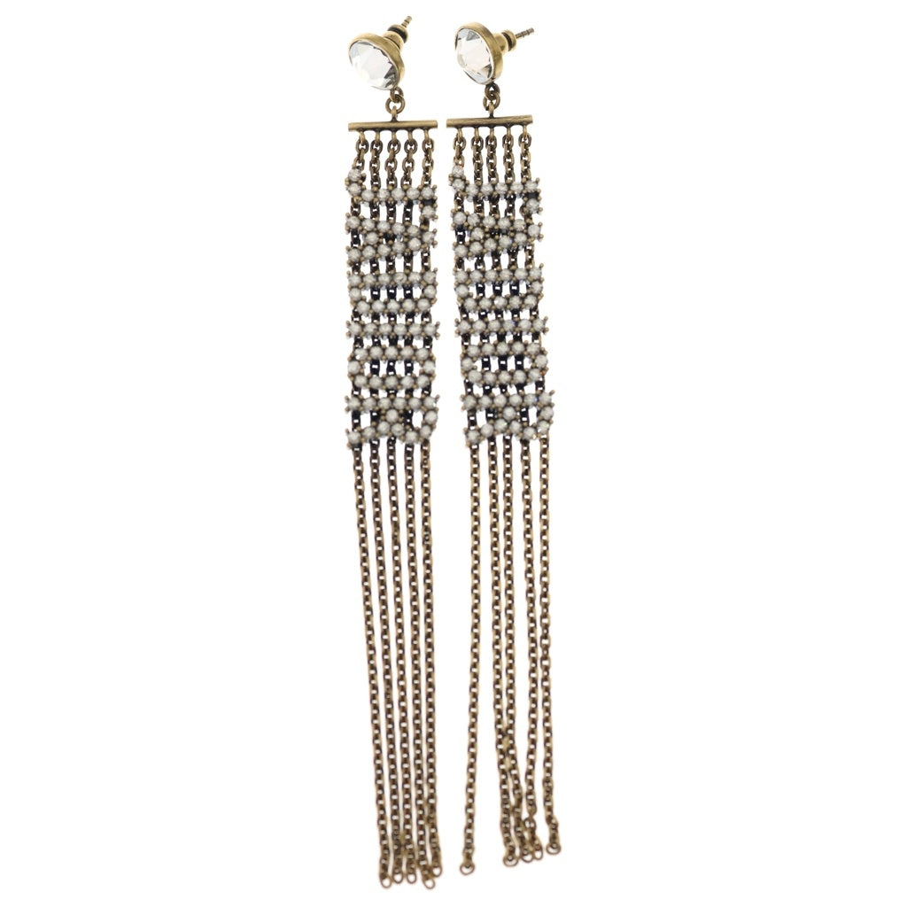 Christian Dior(クリスチャンディオール) J'adoir chained and crystal ジャディオール ラインストーン チェーン ピアス ゴールド レディース