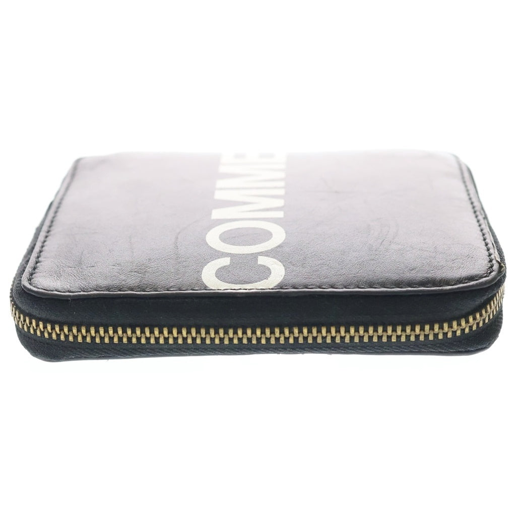 COMME des GARCONS(コムデギャルソン) HUGE LOGO 2つ折りレザーウォレット 財布 ブラック