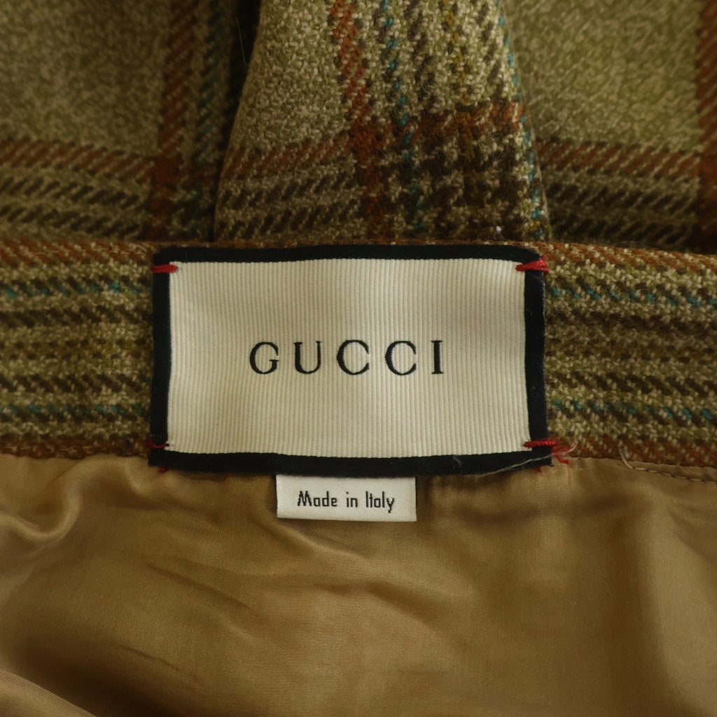 GUCCI(グッチ) チェック プリーツスカート レディース ベージュ 530683 ZLD97